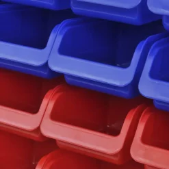 vidaXL Organizador de herramientas de garaje de pared azul y rojo Discount