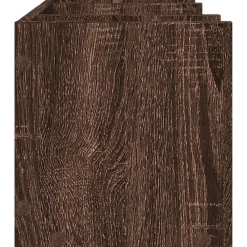 vidaXL Material De Oficina-Organizador escritorio madera ingeniería marrón 44,5x24x25 cm