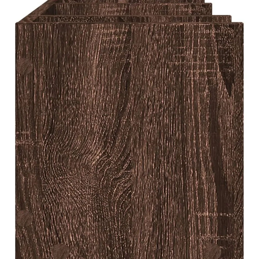 vidaXL Material De Oficina-Organizador escritorio madera ingeniería marrón 44,5x24x25 cm