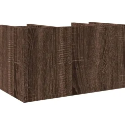 vidaXL Material De Oficina-Organizador escritorio madera ingeniería marrón 44,5x24x25 cm