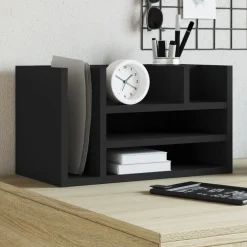vidaXL Material De Oficina-Organizador escritorio madera ingeniería 44,5x24x25 cm