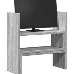 vidaXL Organizador escritorio ajustable madera 40x17x41 cm Gris sonoma Online