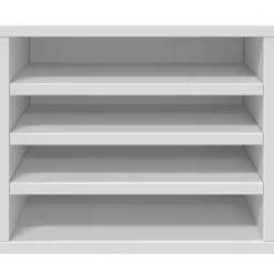 vidaXL Organizador escritorio madera ingeniería 36x26x29,5 cm Blanco Online