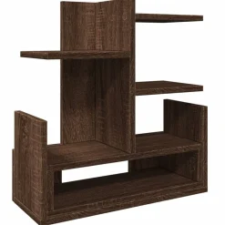 vidaXL Material De Oficina-Organizador escritorio madera ingeniería marrón 49x20x52,5 cm