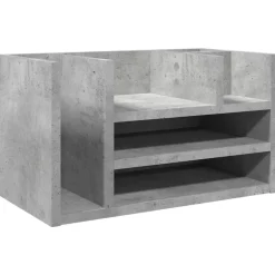 vidaXL Organizador escritorio madera ingeniería hormigón 44,5x24x25 cm Gris hormig&oacute;n Best