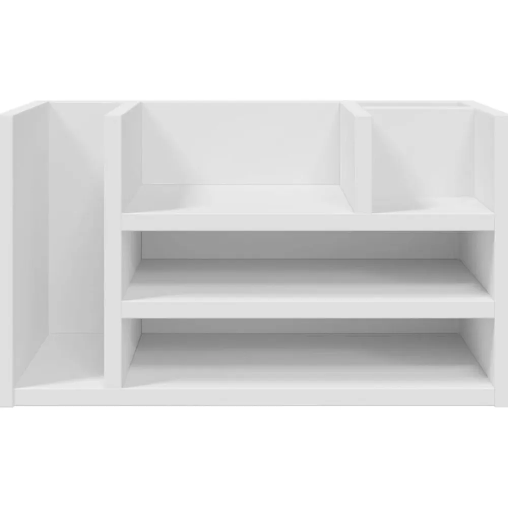 vidaXL Organizador escritorio madera ingeniería hormigón 44,5x24x25 cm Gris hormigón Best