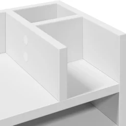 vidaXL Organizador escritorio madera ingeniería hormigón 44,5x24x25 cm Gris hormigón Best