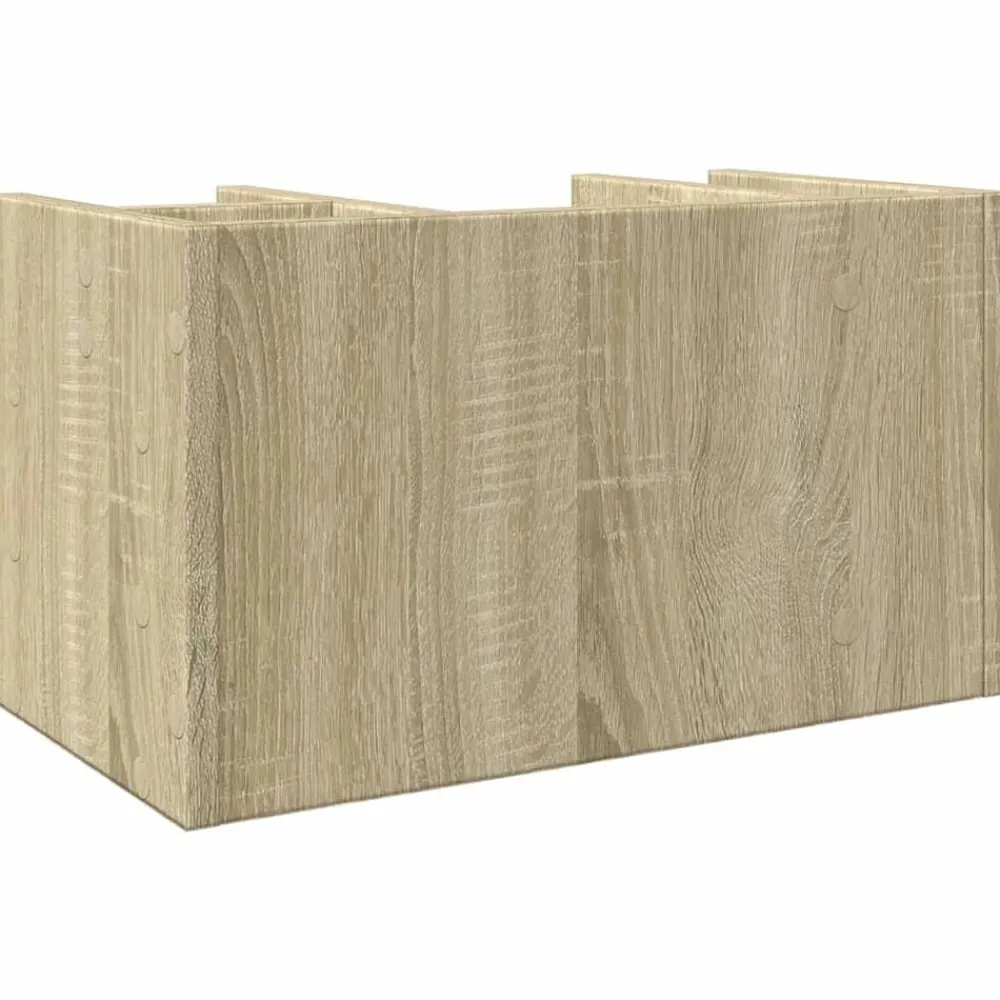 vidaXL Organizador escritorio madera color 44,5x24x25 cm Roble Sonoma Discount