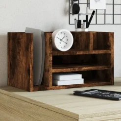 vidaXL Material De Oficina-Organizador escritorio madera 44,5x24x25 cm