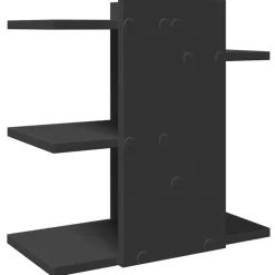 vidaXL Organizador escritorio madera ingeniería 42x21,5x42 cm Negro New