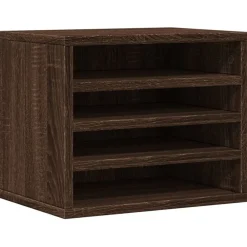 vidaXL Organizador escritorio madera ingeniería marrón 36x26x29,5 cm Marr&oacute;n roble Discount