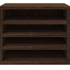 vidaXL Organizador escritorio madera ingeniería marrón 36x26x29,5 cm Marrón roble Discount
