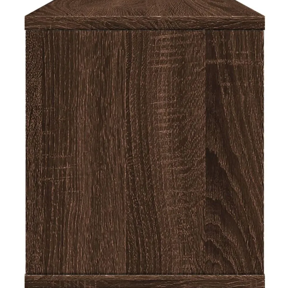 vidaXL Organizador escritorio madera ingeniería marrón 36x26x29,5 cm Marrón roble Discount