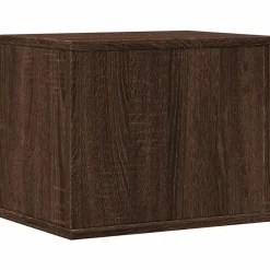 vidaXL Organizador escritorio madera ingeniería marrón 36x26x29,5 cm Marrón roble Discount
