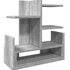 vidaXL Material De Oficina-Organizador escritorio madera ingeniería gris 49x20x52,5 cm