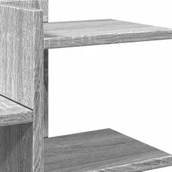 vidaXL Material De Oficina-Organizador escritorio madera ingeniería gris 49x20x52,5 cm