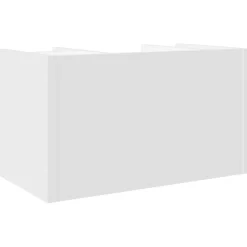 vidaXL Organizador escritorio madera ingeniería 44,5x24x25 cm Blanco Discount