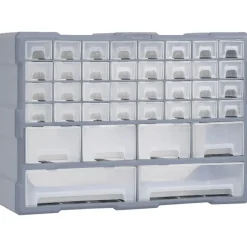 vidaXL Accesorios De Bricolaje-Organizador multicajones con 38 cajones 52x16x37,5 cm
