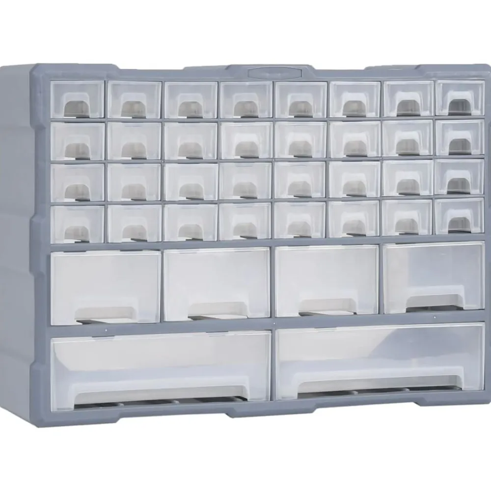 vidaXL Accesorios De Bricolaje-Organizador multicajones con 38 cajones 52x16x37,5 cm