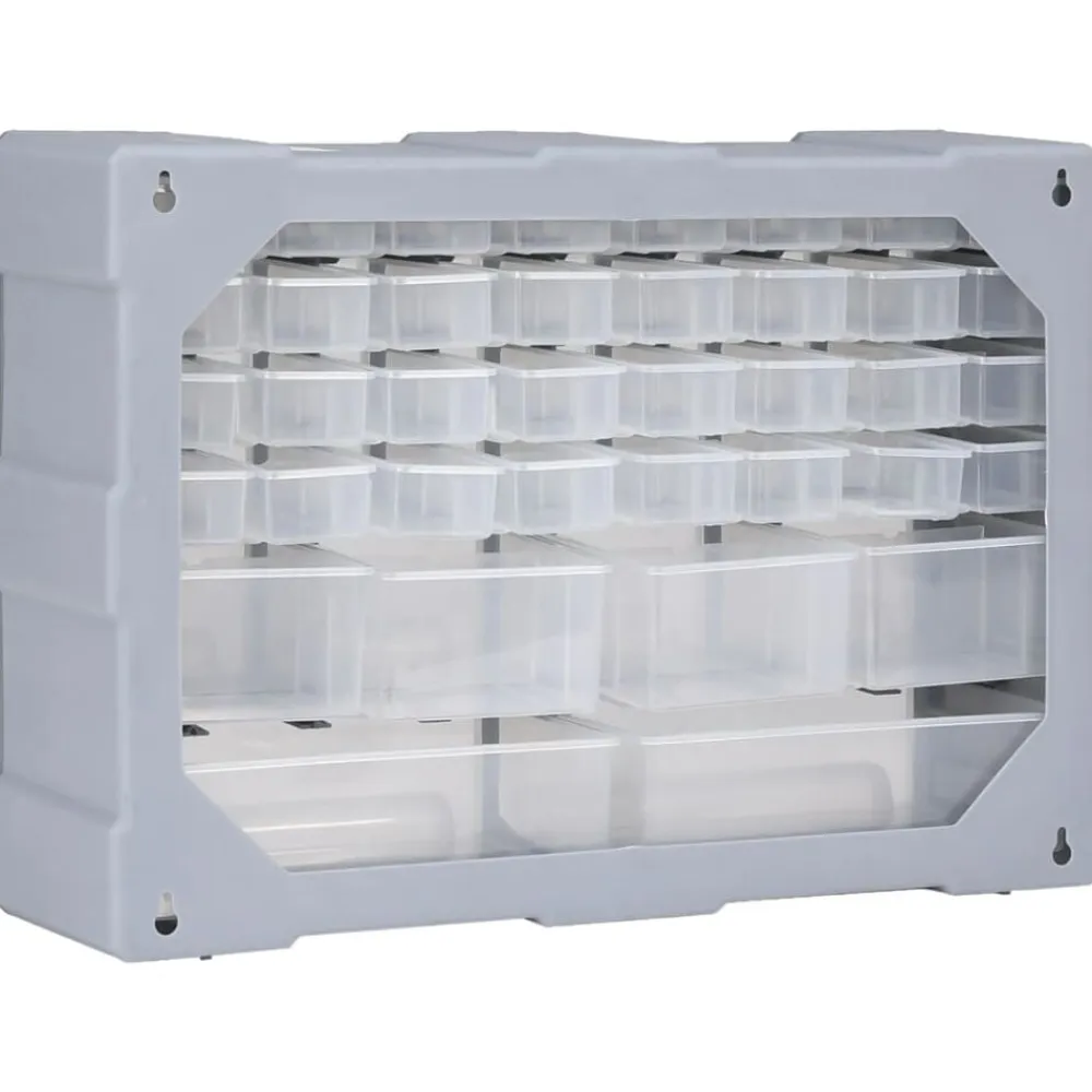 vidaXL Accesorios De Bricolaje-Organizador multicajones con 38 cajones 52x16x37,5 cm