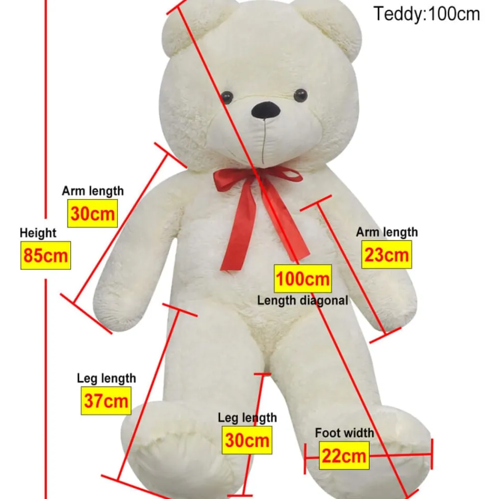 vidaXL Juguetes-Oso de peluche grande XXL 85 cm
