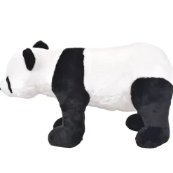 vidaXL Juguetes-Oso panda de peluche de pie negro y blanco XXL