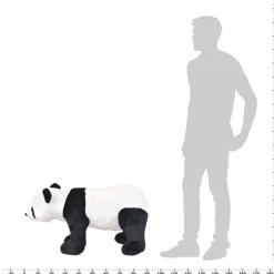 vidaXL Juguetes-Oso panda de peluche de pie negro y blanco XXL