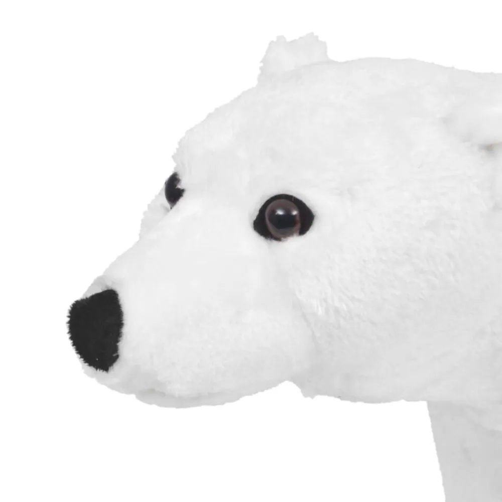 vidaXL Juguetes-Oso polar de peluche de pie blanco XXL
