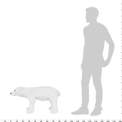 vidaXL Juguetes-Oso polar de peluche de pie blanco XXL