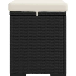 vidaXL Otomanas-Otomana con cojines 2 uds 40x30x40 cm ratán sintético
