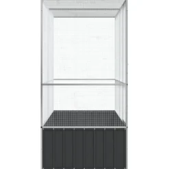 vidaXL Pajarera de acero color plateado 210,5x107x212 m Online