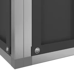 vidaXL Pajarera de acero color plateado 210,5x107x212 m Online