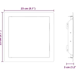 vidaXL Panel de acceso 2 pcs 23 x 23 x 3 cm Acero Hot