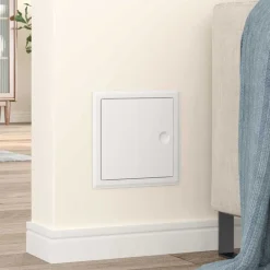 vidaXL Panel de acceso 2 pcs 23 x 23 x 3 cm Acero Discount