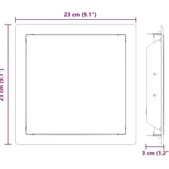vidaXL Panel de acceso 2 pcs 23 x 23 x 3 cm Acero Discount