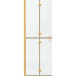 vidaXL Panel de ducha a ras de suelo Dorado 70 x 6,5 x 190 cm Marco dorado/vidrio transparente Clearance