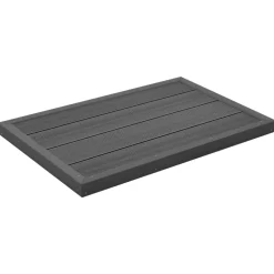 vidaXL Panel de suelo para ducha solar escalera piscina WPC Gris New