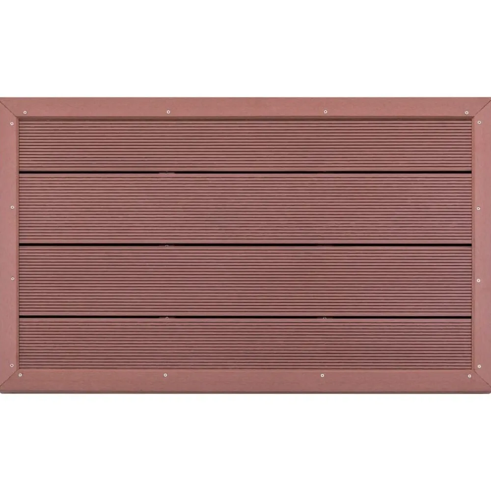 vidaXL Piscina Y Spa-Panel de suelo para ducha solar WPC marrón 101x63x5,5 cm