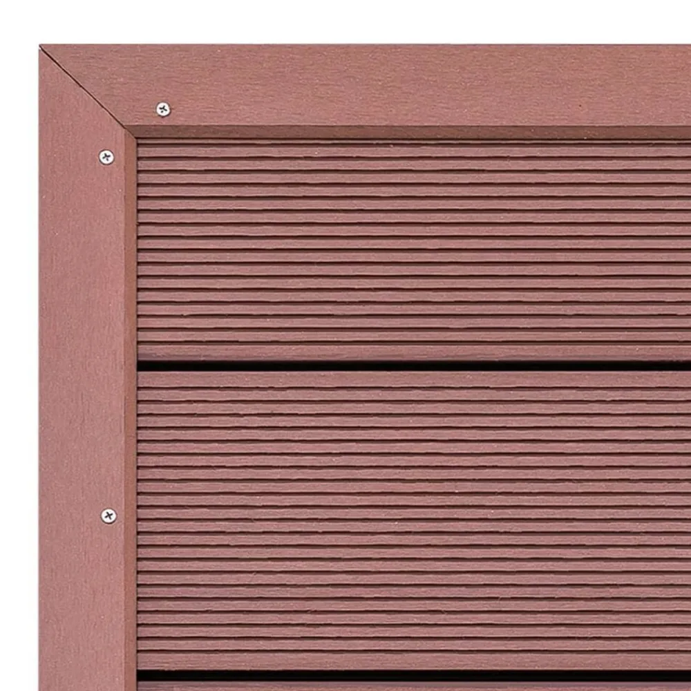 vidaXL Piscina Y Spa-Panel de suelo para ducha solar WPC marrón 101x63x5,5 cm