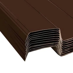 vidaXL Panel de techo 12 pcs Marrón 129 x 45 cm Acero galvanizado Marr&oacute;n Hot