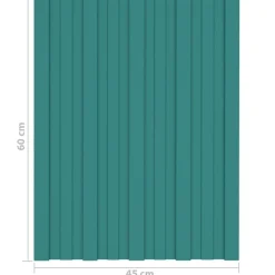vidaXL Materiales De Construcción-Panel de techo 12 pcs 60 x 45 cm Acero galvanizado