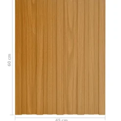 vidaXL Materiales De Construcción-Panel de techo 12 pcs Natural 60 x 45 cm Acero galvanizado