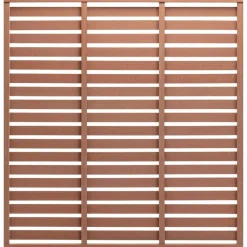 vidaXL Vallas De Jardín-Panel de valla con 1 poste WPC marrón 180x180 cm