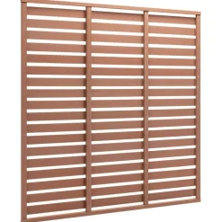 vidaXL Vallas De Jardín-Panel de valla con 1 poste WPC marrón 180x180 cm