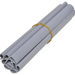 vidaXL Panel de valla de PVC 35x0,19 m gris claro mate