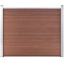 vidaXL Vallas De Jardín-Panel de valla WPC marrón 180x146 cm