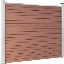 vidaXL Vallas De Jardín-Panel de valla WPC marrón 180x146 cm