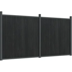 vidaXL Panel de valla WPC 353x186 cm Gris Best