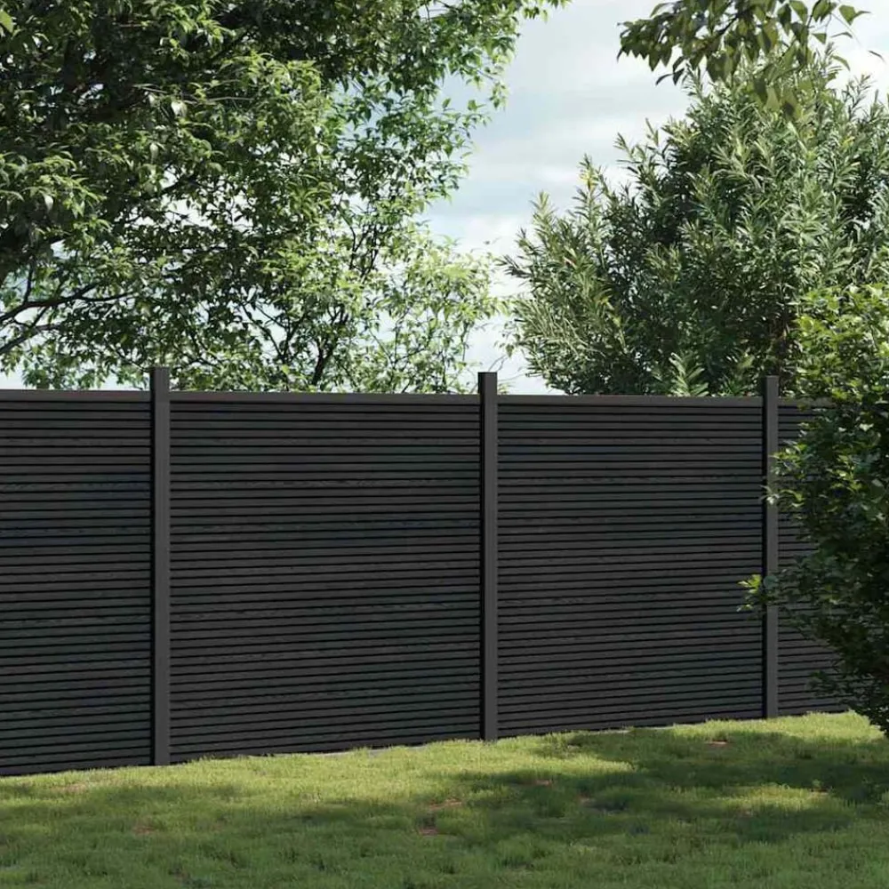 vidaXL Panel de valla WPC 353x186 cm Gris Best