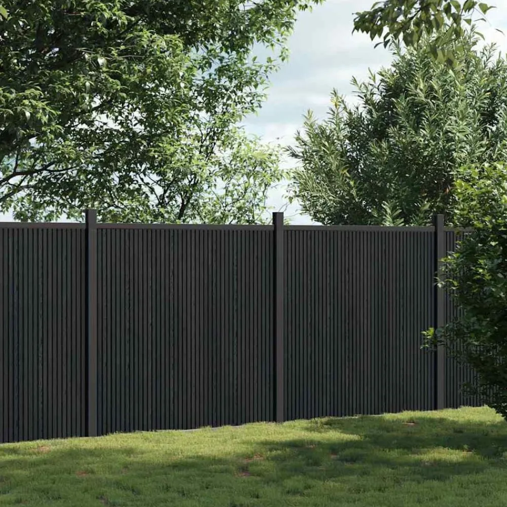 vidaXL Panel de valla WPC 353x186 cm Gris Best